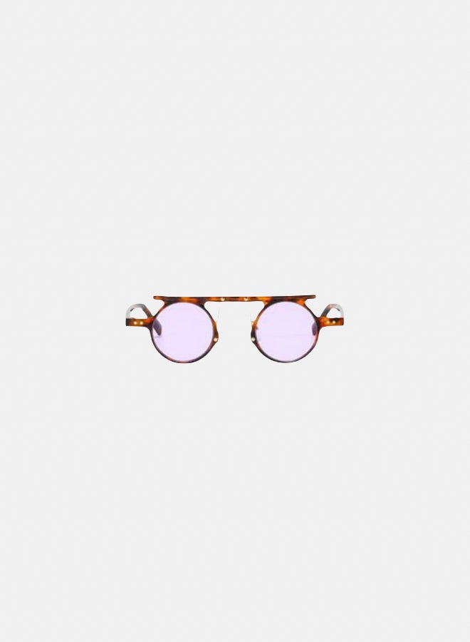 korico Prmis Purple Semi Rimless Round Sunglasses - Image 2